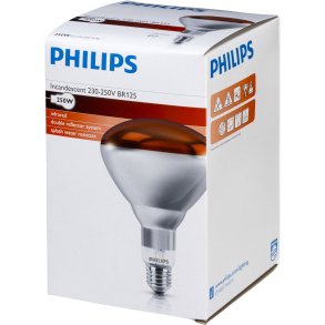 Philips infrared lamp BR125 IR 250W E27 230-250V Red