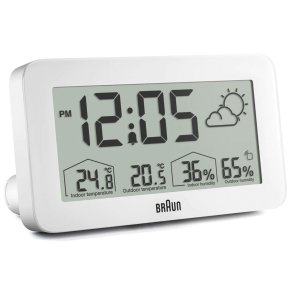 Braun BC 13 W DCF Digital Weather Station white