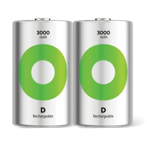 1x2 GP ReCyko NiMH Batteries o D Mono 3000 mAH, ready to use