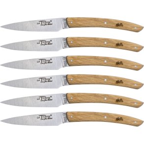 Laguiole Jean Dubost Knife Set 6 pcs., Oak Wood