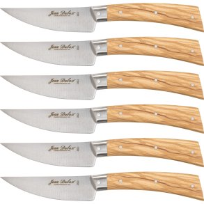 Laguiole Jean Dubost Steak Knife Set 6 pcs., olive