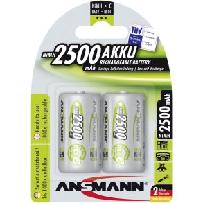 1x2 Ansmann maxE NiMH rech.bat. Baby C 2500 mAh  5030912