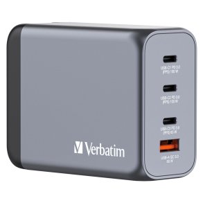 Verbatim GNC-200 GaN Charg. 200W 3xUSB-C PD, 1xUSB-A QC 3.0 32204