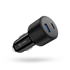 Alogic Rapid Power 100W USB-C PD 2-in-1 Fast Car Charger Black