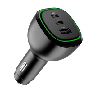 Alogic Rapid Power 165W 3-in-1 Fast Car Charger+Cable 1m