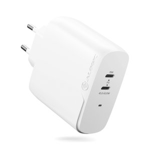 Alogic Rapid Power 63W Dual USB-C Fast GaN Charger +Cable 2m