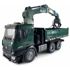 AMEWI Mercedes-Benz Arocs Licens Crane Truck w. Tipper RTR green