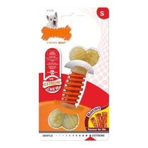Nylabone Dog teether Nylabone Extreme Chew Pro Action Bacon Strrelse S Nylon - S6101452