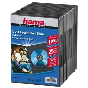 DVD-Box Slim Sort 25-pak