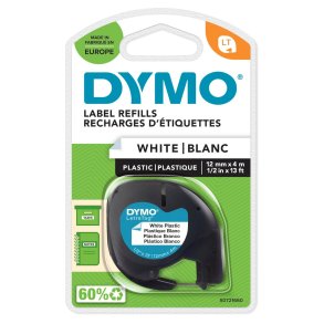 S0721660 - Dymo Ribbon S0721660 91221 12mm Black on White - 831227-5411313912211