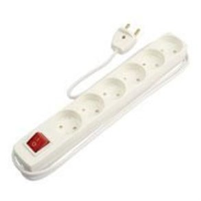 GN Belysning 6-stikdse m/1,5m ledning og afbryder Hvid B&H - 153291