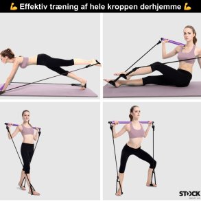 Trningsstang m/elastikker