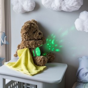 Plysbamse med lyd og lys 