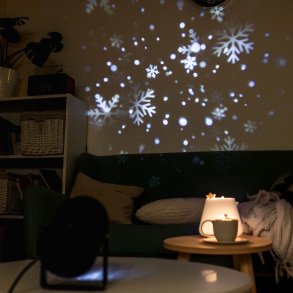 LED projektor med snefald