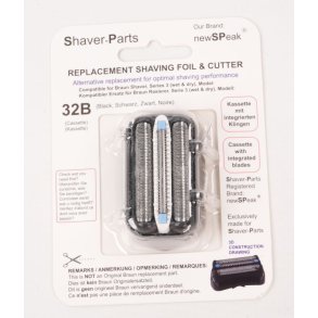 32B SK�REHOVED KOMBIPAKKE ALTERNATIV TIL BRAUN 32B