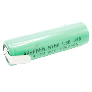 MAXE 5035371-01 ANSMANN FLATOP 1,2V, 1900MAH AA NIMH BATTERI MED Z-LODDEFANE