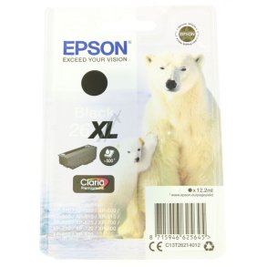 26XL C13T26214012 BL�KPATRON, SORT, 12,2ML