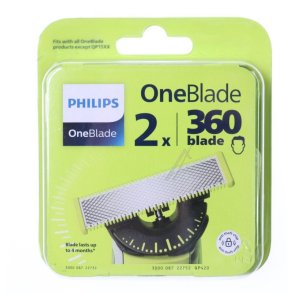 QP420/50 ONEBLADE 360� UDSKIFTELIGE SK�R, S�LVFARVET (2 STK.)