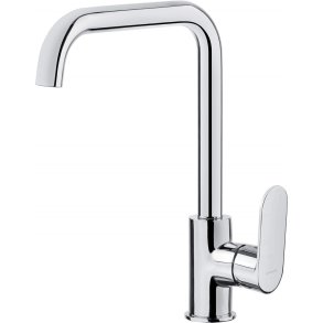 Kitchen faucet with rectangular spout