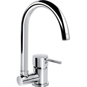 Kitchen faucet with foldable spout