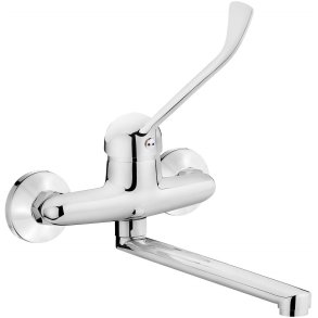 Wall-mounted kitchen faucet with lever Clinic