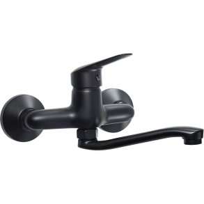 Wall-mounted washbasin mixer
