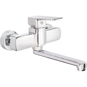 Wall-mounted washbasin mixer