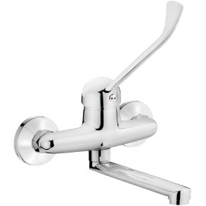Wall-mounted washbasin mixer with lever Clinic