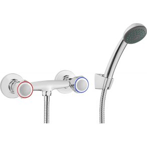 Wall-mounted shower faucet with shower set