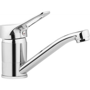 Basin mixer with swivel spout