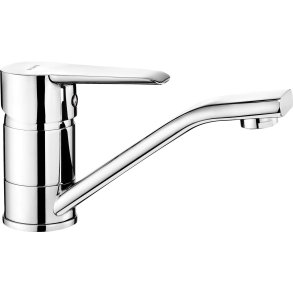Basin mixer with swivel spout
