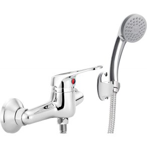 Wall-mounted shower faucet with shower set
