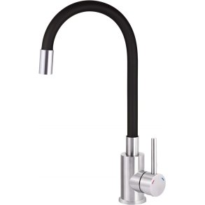 Kitchen faucet with flexible spout