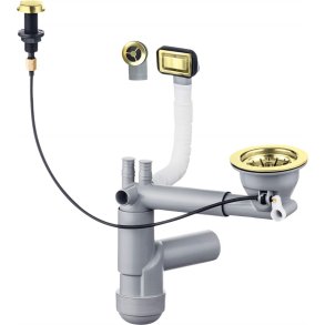 Siphon for 1-bowl granite sink - Space-Saver