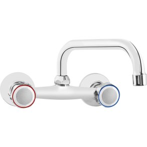 Wall-mounted washbasin mixer