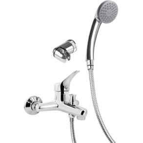 Wall-mounted bathtub mixer with shower set