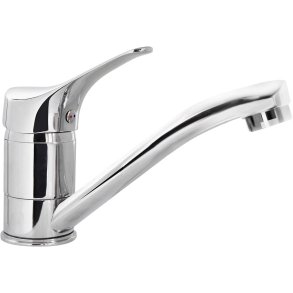 Basin mixer with swivel spout