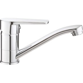 Basin mixer with swivel spout