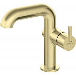 Basin mixer with rectangular spout