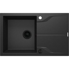 1-bowl granite sink with drainer - mounted flush with the worktop