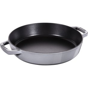 STAUB Cast Iron Frying Pan with Two Handles 26 cm, Graphite