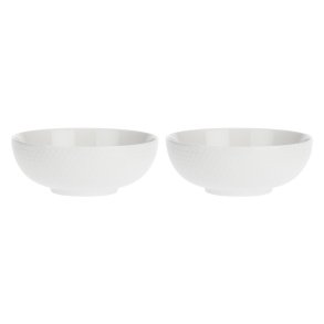 Set of 2 Momenti Salad Bowls - White, 22 cm