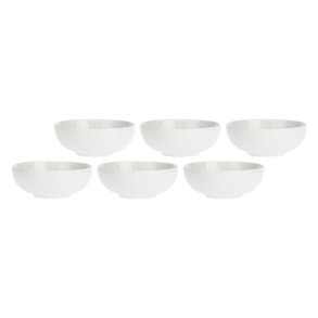 Set of 6 Momenti Fruit Bowls - White, 12 cm