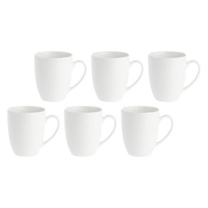 Set of 6 Essenziale Cups with Handle - White, 450 ml