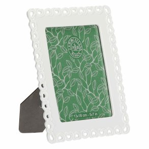 Embellished Valentino photo frame - White, 13 x 18 cm