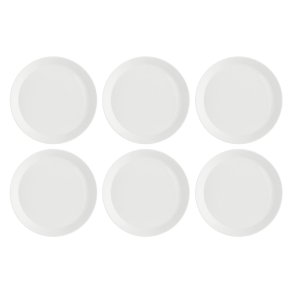 Set of 6 Essenziale Gourmet Deep Plates - White, 21.5 cm