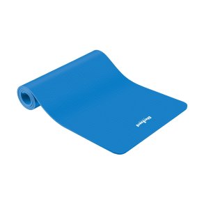 Gymnastic mat for yoga, pilates, fitness, 183x61cm, thickness 6mm, TPE material, blue, REBEL ACTIVE