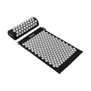 Health mat with acupressure spikes with pillow, 72x42cm, gray spikes, Rebel Active