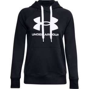 Women's Under Armour Rival Fleece Logo Hoodie Deep Black 1356318 001