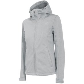 Women's 4F softshell jacket cool light grey melange H4Z22 SFD350 27M